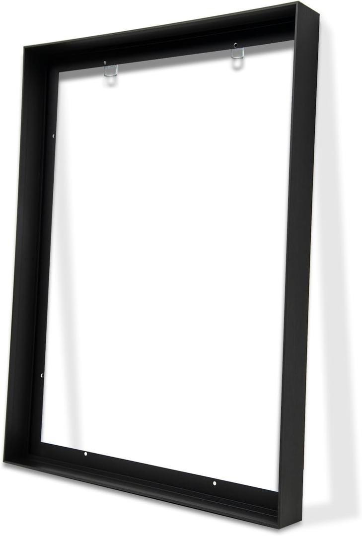 ARTGOW Metal Floating Frame for 20"x48" Canvas Oil Paintings, DIY Canvas Frame with 1.5" Deep, Floater Frames for Prints Wall Art/Portrait/Landscape Living Room Bedroom Kitchen Decor (Black)