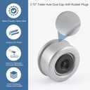 4pcs 2.72" Trailer Axle Wheel Hub and Bearing Dust Cap with Extra 4 Rubber Plugs for Most 7000-8000 lb Wheel Hubs Trailer Dexter EZ Lube Camper RV Bearing Dust Cap