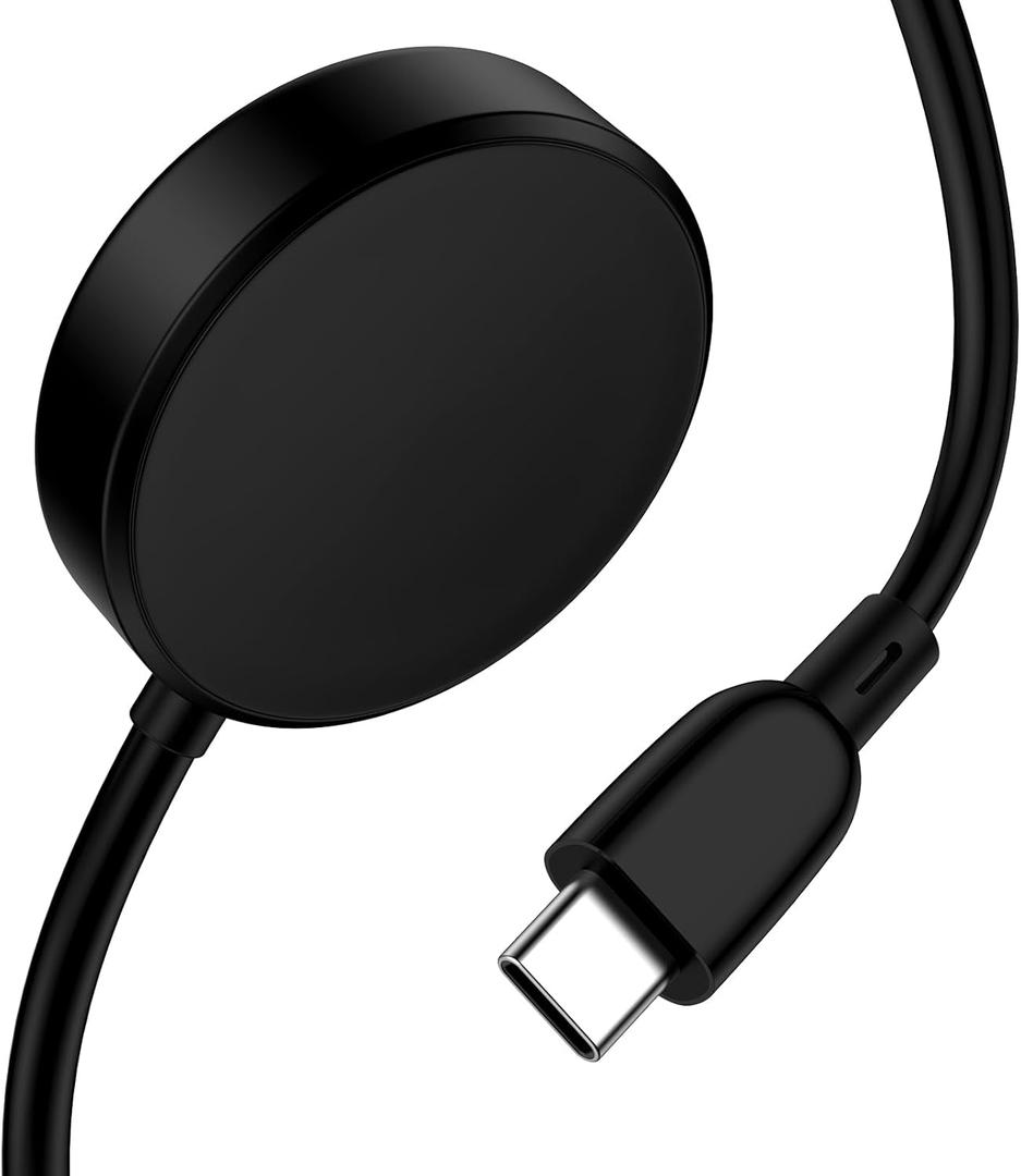 Galaxy Watch Charger for Samsung Galaxy Watch 8/8 Classic/7/6/Ultra/FE/5 Pro/4/3/Active 2 Magnetic 3.5W Smart Samsung USB C Charger Fast Charging Wireless Charging Station Built-in USB C Cable 3FT