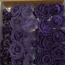 Ling's moment Artificial Flowers Fake Roses Faux Peony Foam Gardenia Combo for DIY Wedding Bouquets Centerpieces Arrangements Bridal Shower Party Home Decorations, Purple, 23pcs