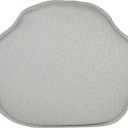 Klear Vu Gripper Omega Non-Slip Windsor Chair Cushions with Skid-Proof Seat Pad for Dining Room, Kitchen, and Office Use, 16x15 Inches, 6 Count (Pack of 1), Gray
