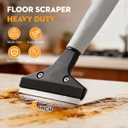 Heavy Duty 4-inch Razor Blade Floor Scraper, 62 Inch Long-Handle, Cleaning Glass Wall Scraper, with 10 Blades, Painting Stripping Tools, Tile, Floors, Walls