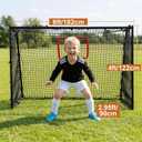 6x4 FT Soccer Goal for Backyard Training | Black | White Deep PE Net | Powder-Coated Steel Frame | Stable Design | Weather-Resistant | Kids & Youth Shooting And Passing Practice