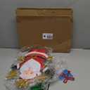 Solar Christmas Lights Outdoor Garden Stakes, 30in Metal Santa Claus Yard Signs with LED String Lights, Waterproof Christmas Decor for Xmas Lawn Pathway Patio Party Winter (Santa Claus)