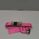 Tactical Dog Collar Military Adjustable Dog Collars Soft Nylon Training Collar with Patch Heavy Duty Metal Buckle Collars for Large Dogs (Pink, L)