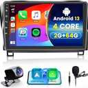 Upgrade Android Radio for Toyota Tundra 2007-2013 / Toyota Sequoia 2008-2019-Wireless Carplay & Android Auto Car Stereo- 10.1 '' IPS Touch Screen for Tundra Sequoia- WiFi GPS Navi EQ SWC FM RDS Radio