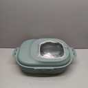 Cereal Rice Food Storage Containers, Collapsible 20 to 50 Lbs Dispenser Bin with Rolling Wheel Airtight Locking Lid, Dog Pet Cat Flour Sugar Plastic Leakproof Sealable Large Kitchen Pantry Holder (Green)