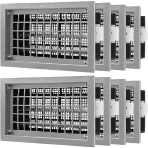 Crawl Space Foundation Vent Cover Automatic 8x16 Inch, Gray 8 Pack