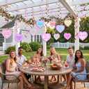 36Pcs Love Villa Island Party Decorations Set | Love Hanging Swirls with Funny Quotes Romance Themed Party Ceiling Hanging Decorations for Bachelorette Party Supplies
