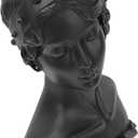 1pc Portrait Display Stand Jewelry Stands Necklace Holder Neck Braces Earring Holder Organizer Jewelry Showcase Necklace Easel Necklace Bust Statue Holder Resin Decorative Craft (28.5x18cm, Black)