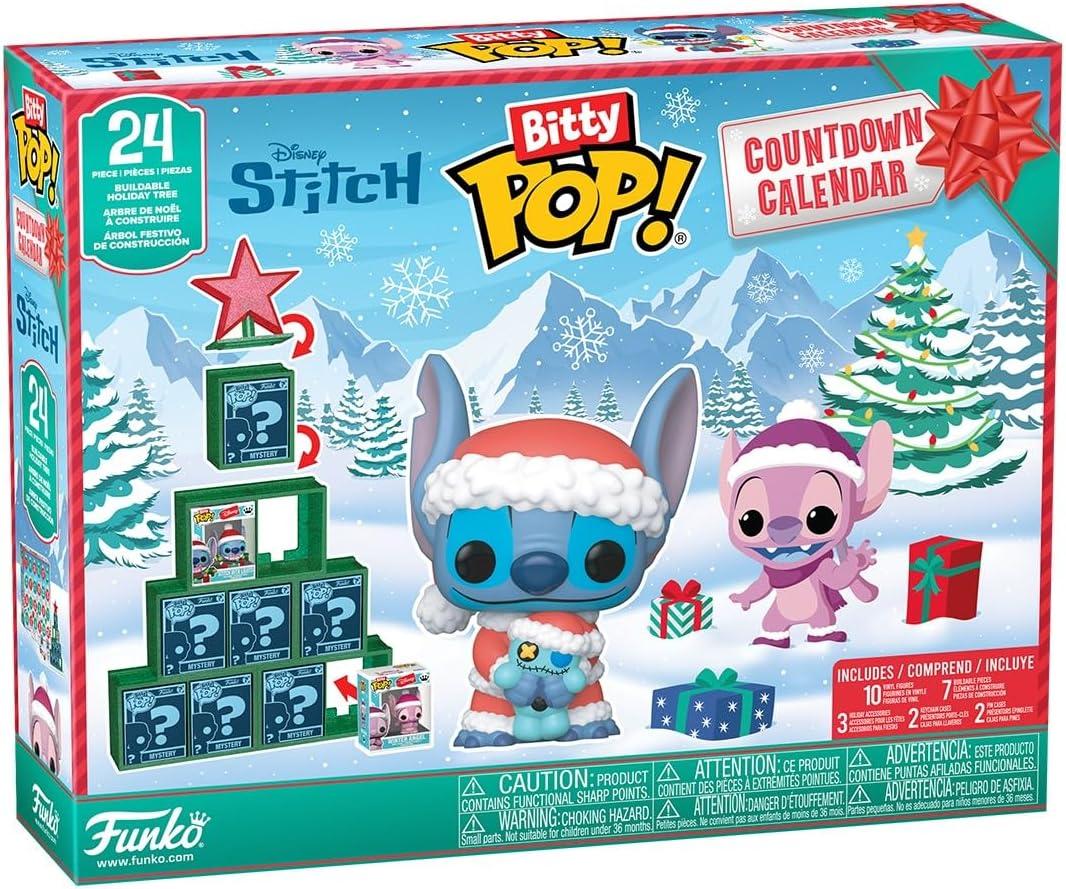 Funko Pop! Bitty Countdown Calendar: Stitch Holiday - 24 Days of Surprises - Collectible Vinyl Mini Figures - Mystery Box - Gift Idea - Holiday Present for Kids - Christmas or Birthday Countdown