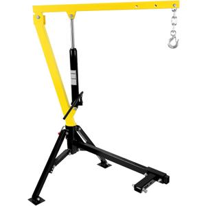 Hydraulic Pickup Truck Crane, 360Swivel, Hitch Mounted Crane with 3 Adjustable Capacities of 300 Lbs, 750 Lbs and 1000 Lbs for Workshops, Construction, Agriculture, and Logging