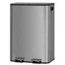 GarveeHome 2x8 Gal Dual Kitchen Trash Can Stainless Steel Step Pedal Gray