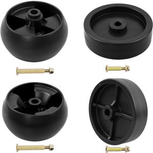 HQPASFY 4 Pack 734-0973 Deck Wheels 734-04155 Deck Wheels Compatible with Cub Cad et XT1-LT46, MTD, Craftsman T240 42" 44" 46" 50" Deck Lawn Mower Replace# 112-0677 112-0337