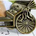 YONGYAN Retro Carriage 3.5x5 Inch Picture Frame Desktop Home Decoration Anniversary Photo Frame Display for Beloved (Copper)