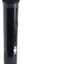 Singing Machine Portable Wireless Microphone (Black) - Premium Unidirectional UHF Wireless Mic for Singing, Speeches & Events - Cordless Mic Compatible with Karaoke Machines, PA Systems & More