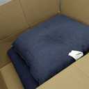 Indoor Outdoor Deep Seat Chair Cushion, Fade Resistant, 24 inches Replacement Foam Seat Cushions, Olefin Navy Blue, 2 Piece Set