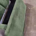 Vipbear 65.4" Loveseat Sofa Green Corduroy Couch, Mid-Century Modern Small Couches for Living Room, Bedroom, Office, Comfy Sofa with Spring Cushion, Solid Wood Frame, Tool-Free Assembly