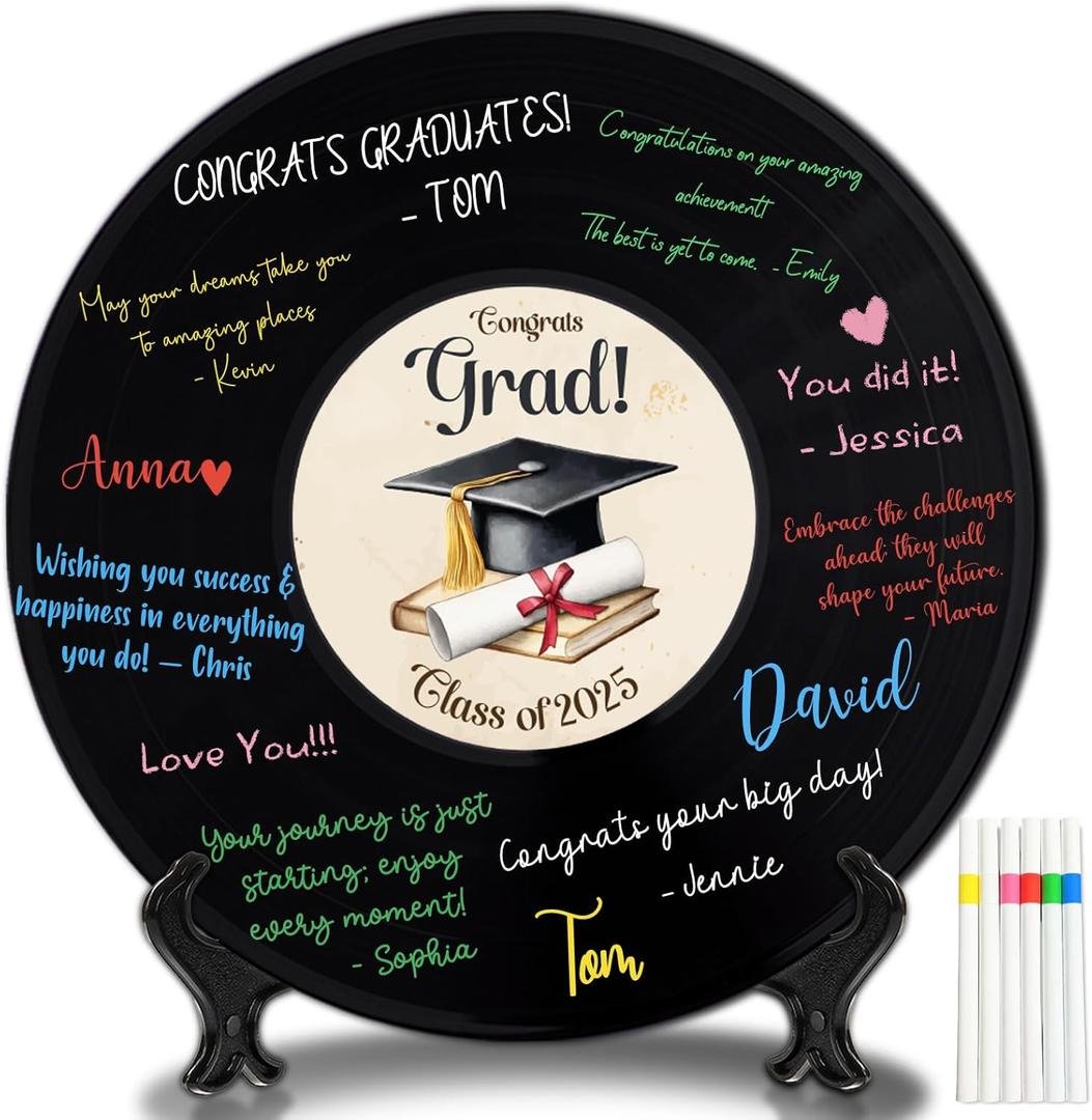 2025 Graduation Party Decorations Signature Book, Vintage Class of 2025 Graduation Guest Book, Grad Gifts for Him
