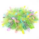 Easter Lighted Birch Tree with Ornaments, Warm White LEDs Tabletop Artificial Tree for Easter Decor