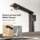 Modern Single Hole Bathroom Faucet | 5.3" Matte Black Luxury Vessel Sink Faucet | Spot-Free Finish & Anti-Splash Design | Premium Ceramic Valve, Easy Installation | 1 or 3 Hole