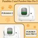 2 Pack New Cat Litter Pads Replacement for PETKIT PURAMAX 2 & Purobot Max Pro Elastic Sealed Edge, Anti-Leak Waterproof Anti-Stick Liner Mats, Made of Thickened Oxford Fabric