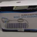 SereneLife Bubble Bath Mat, Non-Slip Bathtub Mat with Remote Control, Waterproof, Cushioned Design, Adjustable Bubbles, 8.2 Air Hose and 47 x 14.2 Mold-Resistant Full Body Spa Massager