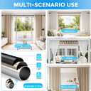 Black Tension Curtain Rod 41-126 Inch Outdoor Curtain Rod No Drilling 2pcs | Diameter 1.26in Outdoor Curtain Rods for Patio Extra Long Tension Rods Heavy Duty Adjustable Curtain Rods for Window Bathroom