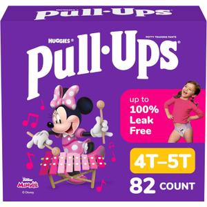 Pull-Ups Girls' Potty Training Pants, Size 4T-5T Training Underwear (38-50 lbs), 82 Count