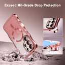 Misscase for Samsung Galaxy S26 Ultra with Magnetic Case 6.9", Compatible with MagSafe, Built-in Camera Lens Protector Full Protection,Soft TPU Cute Wavy Glitter Slim Border Phone Cover Rose Gold