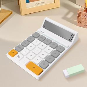 12-Digit LCD Desktop Calculator - Portable Handheld Basic Office Calculator with Ergonomic Keys for School Teachers Students (Gray)