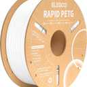 ELEGOO Rapid PETG Filament 1.75mm White 1KG, High Speed 30-600mm/s 3D Printer Filament Dimensional Accuracy +/- 0.02 mm, 1kg Cardboard Spool(2.2lbs) Fits for Most FDM 3D Printers