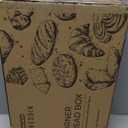 VEVOR Corner Bread Box for Kitchen Counter, Double Layer Large Capacity Bamboo Bread Storage Container, Farmhouse Wooden Breadbox for Homemade Bread, Storage Holder Bin with Acrylic Wavy Door, Natural