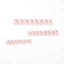 French Tip Press on Nails Short Square Fake Nails Colorful False Nail with Design Glossy Full Cover Nude Glue on Nails Artificial Acrylic Nail Cute Stick on Nail for Women Girls Manicure 24pcs (style02)