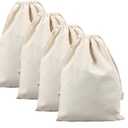 MTGHYARE 4 Pack Large Christmas Bags Drawstring Canvas,18"x26.8" Blank Christmas Gifts Santa Sack Bags DIY Extra Large Reusable Burlap Xmas Gift Heavy Duty Laundry Bag with Drawstring
