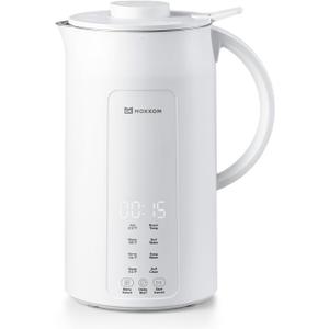 MOKKOM Nut Milk Maker, 42oz Automatic Almond Milk Machine for Homemade Plant-Based Milk, Oats, Soy, Dairy Free Beverages, Soy Milk Maker with Delay Start/Keep Warm/Self-Cleaning/Boiling, White