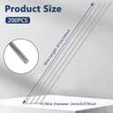200 Pcs Insulated Support Rods - 24 Inch Steel Insulation Holders for Ceiling & Attic