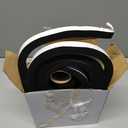 Pangda 39ft Adhesive Foam Weather Stripping, 1/2 x 1/2 Inch Air Conditioner Window Seal Insulation Foam Tape Self Adhesive High Resilience for Doors (Black)