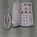 Big Button Phone for Seniors, Corded Landline Telephone with Handsfree Function and 9 Groups of Memory, One-Touch Dialling,Suitable People with Vision Disorders/Hearing Damage (EX-LD-858HF)