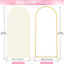 Wokceer 6 FT Wedding Arch Stand and Arch Cover, Metal Arch Backdrop Stand with Arch Stand Cover for Birthday Party Wedding Ceremony Bridal Baby Shower Event Decor, Ivory, DoorCover 0.8M-Ivory-K