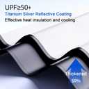 Car Windshield Sun Shade Comes with Storage Bag,Protecting The Rearview Mirror, Maximum UV Rays and Sun Heat ProtectionKeep Car Interior CoolUPF50+ (57"*31")