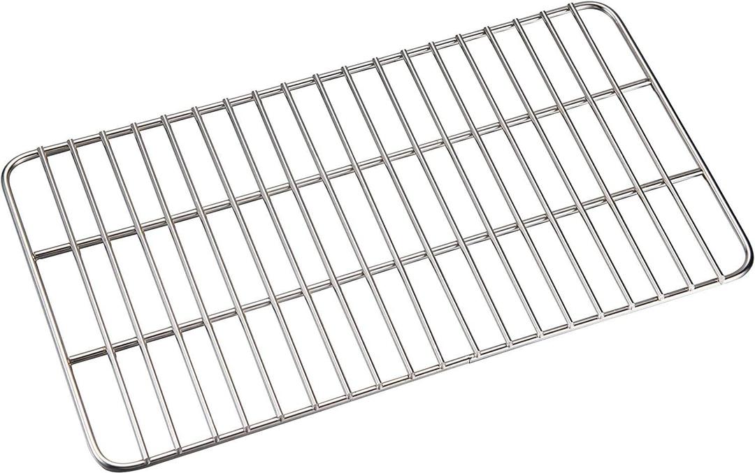CAMPINGMOON Coal Bed Charcoal Fire Grate Grill Grates Replacement Stainless Steel for Barbecue Multifunction Outdoor Cooking T-173 (1pc, 12.2x6.7-inch)