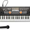 Raimy Piano Keyboard for Kids 49 Keys Portable Keyboard Piano Early Learning Educational Electronic Musical Instrument Toys Gifts for 3 4 5 6 7 8 9 Year Old Boys and Girls (Black)