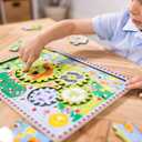 Melissa & Doug Wooden Animal Chase Jigsaw Spinning Gear Puzzle  24 Pieces Wooden Puzzle for Toddlers and Preschoolers, for Boys and Girls Ages 3+