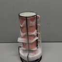 2.5oz Porcelain Stackable Espresso Cups with Saucers and Metal Stand Set of 4, Stackable Cappuccino Cups, Pink Expresso Shots Cup Set for Coffee Drinks, Latte, Tea