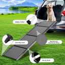 71''x 20'' Dog ramp for Car, Dog Ramps for Large Dogs, Folding Outdoor Dog Ramps for Stairs, Up to 250LBS, Non-Slip Rug Surface, 5s Installation, Dogs Car Steps for Large Dogs SUV, Truck, LKW