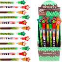 TINYMILLS 24 Pcs Pixel Miner Themed Multi Point Pencils Party Favor Mine Pixel Craft Back to School Pencils Classroom Rewards Prizes Goody Bag Treat Bag Stuffers