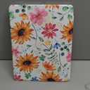 Feams Slim Case for iPad Air 11-inch M4/M3/M2 (2026/2025/2024), iPad Air 5th/4th Generation (2022/2020) 10.9 Inch Case Clear Back with Pencil Holder & Auto Sleep, Sunflower