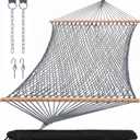 SUNCREAT Outdoor Hammock, 2 Person Hammock with Carrying Bag, Gray