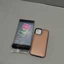 Wallet Case Compatible with iPhone 14, Slim Protective case with Card Holder,Premium PU Leather Kickstand Card Slots Case with a Screen Protective Glass for iPhone 14(6.1")-Rose Gold